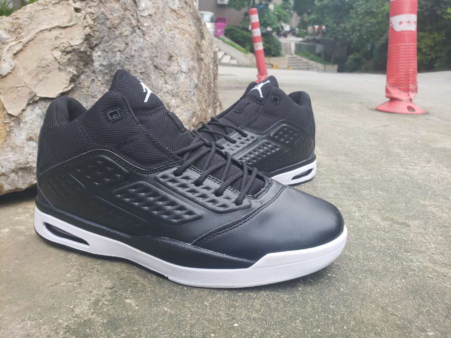 Jordan 2019 New School Black White Shoes